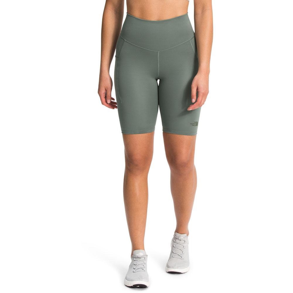 The North Face High Waisted Biker Shorts - Agave Green NWT